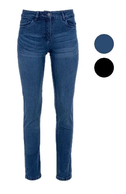 Jean Femme Noir D.F.D Taille 12 - Neuf Avec étiquettes, Coupe Régulière