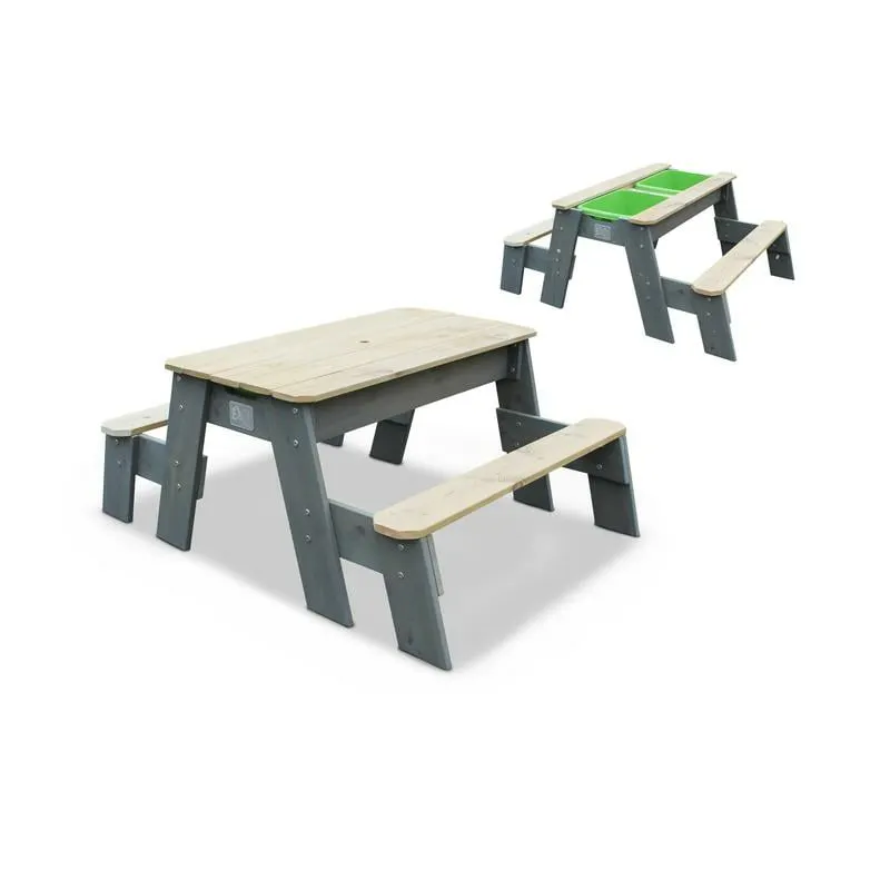 ID MARKET Table de pique-nique FOODY bois pour enfants avec bac à sable ID MARKET Table de pique-nique FOODY bois pour enfants avec bac à sable