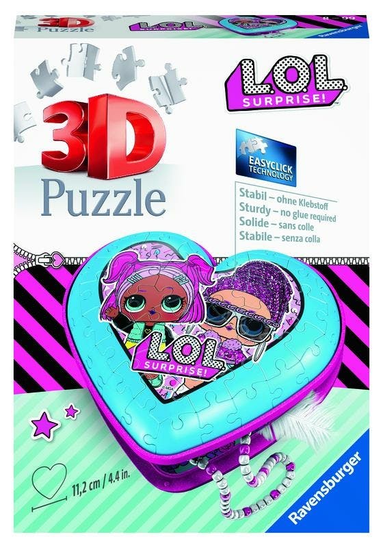Leesbaarheid Vertrouwen op Beschikbaar Ravensburger 3D Puzzel Hartendoosje L.O.L Surprise
