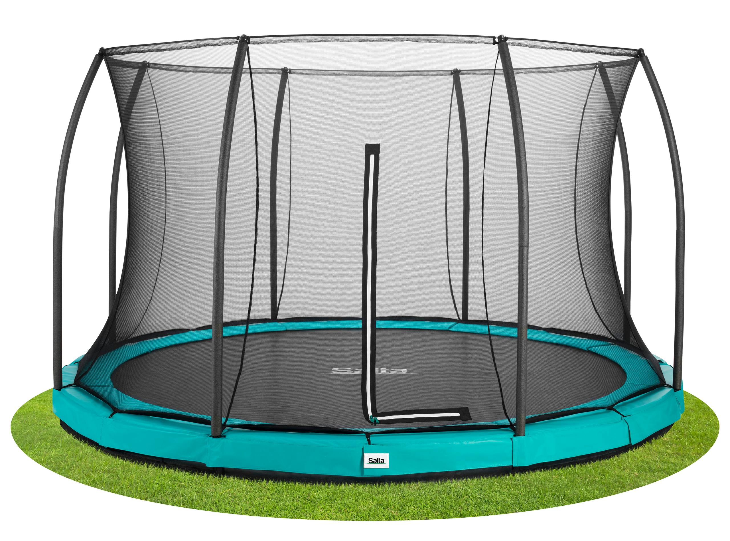 hiërarchie teller Lounge Salta Comfort Edition Ground Trampoline 366 cm met Veiligheidsnet - Rond  Groen