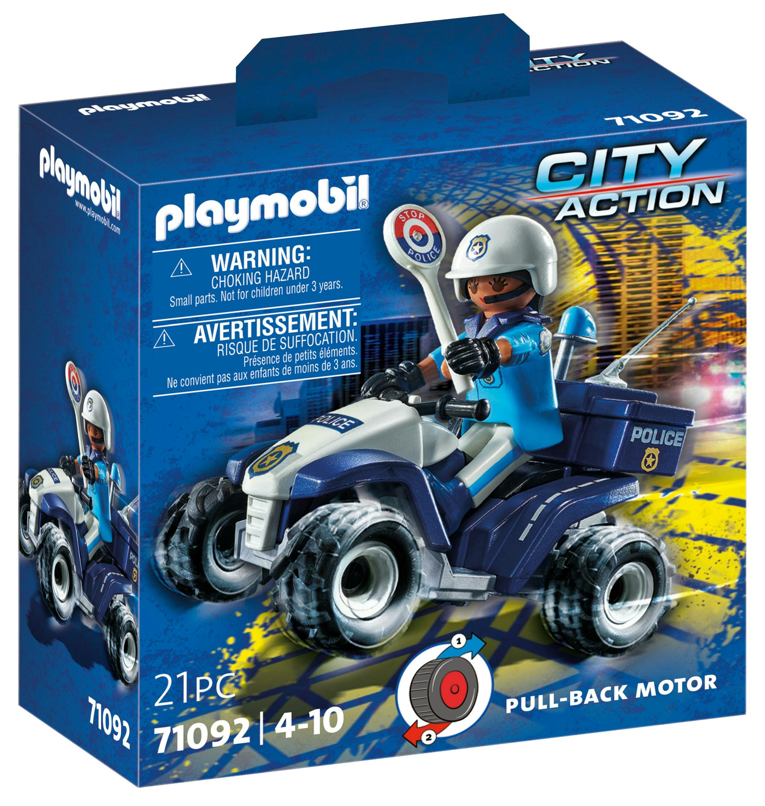 mechanisch Handschrift mout PLAYMOBIL City Action Politie - Speed Quad - 71092