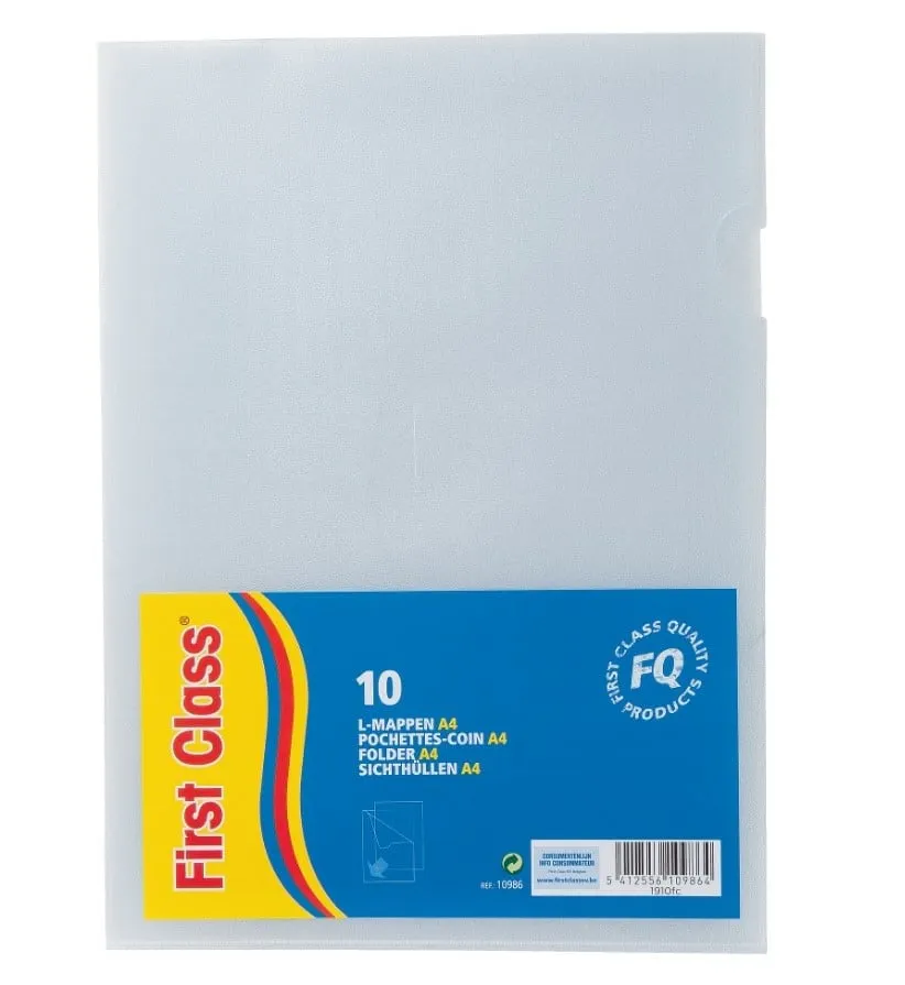 Lot de 20 Pochette Plastique A4 - Pochette Transparente A4 - Pochette à