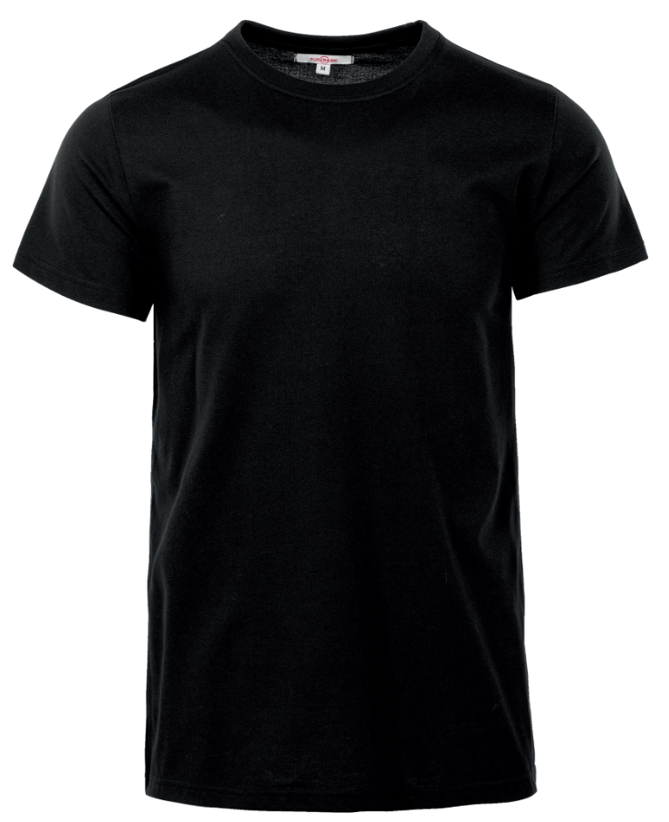 Noir Basique T Shirt Noir Simple T-SHIRT 100 Coton Bio Noir Homme 1083
