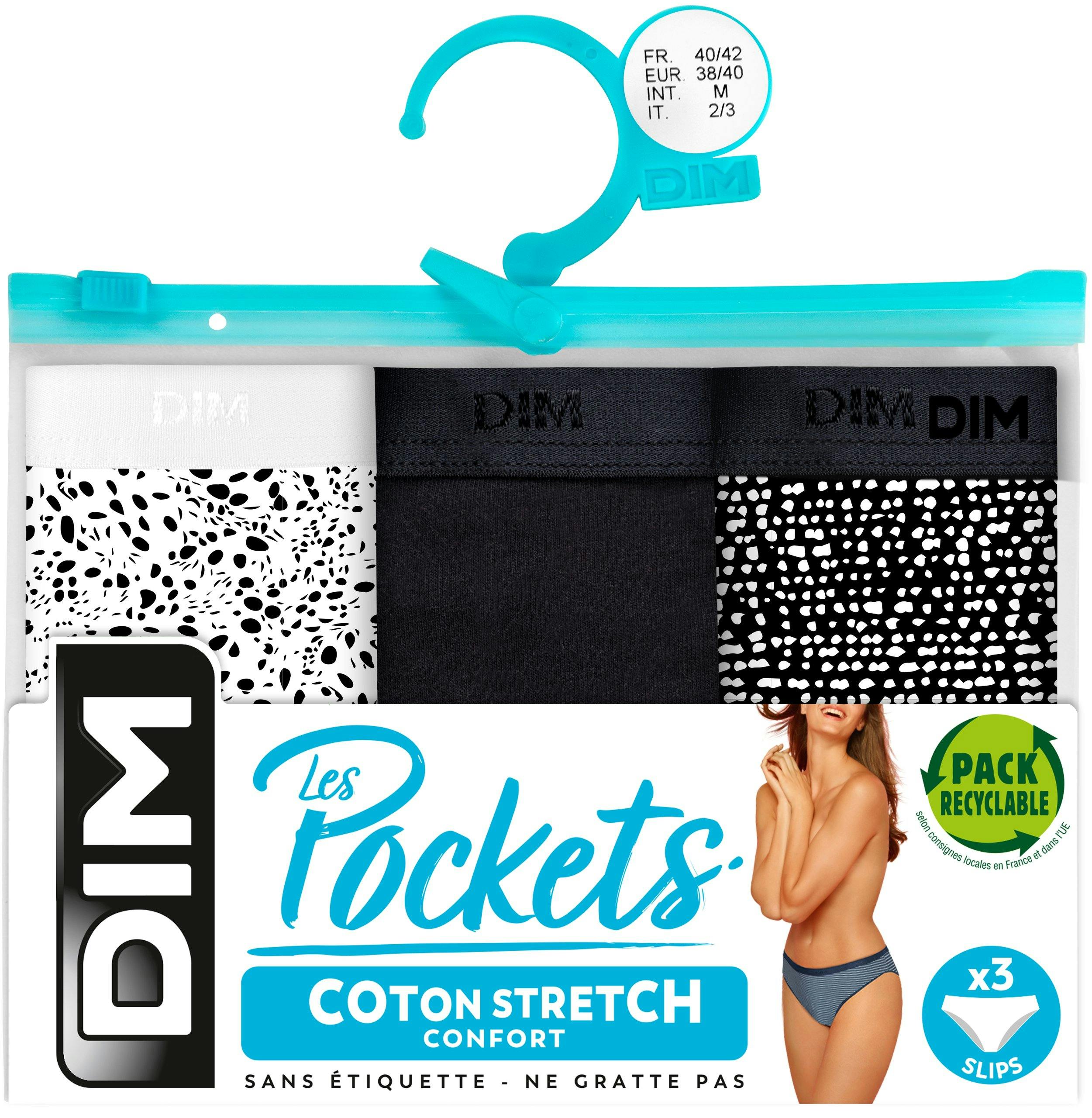 Coton Stretch Slip Dim Pocket Pockets Coton Stretch Dim Slip