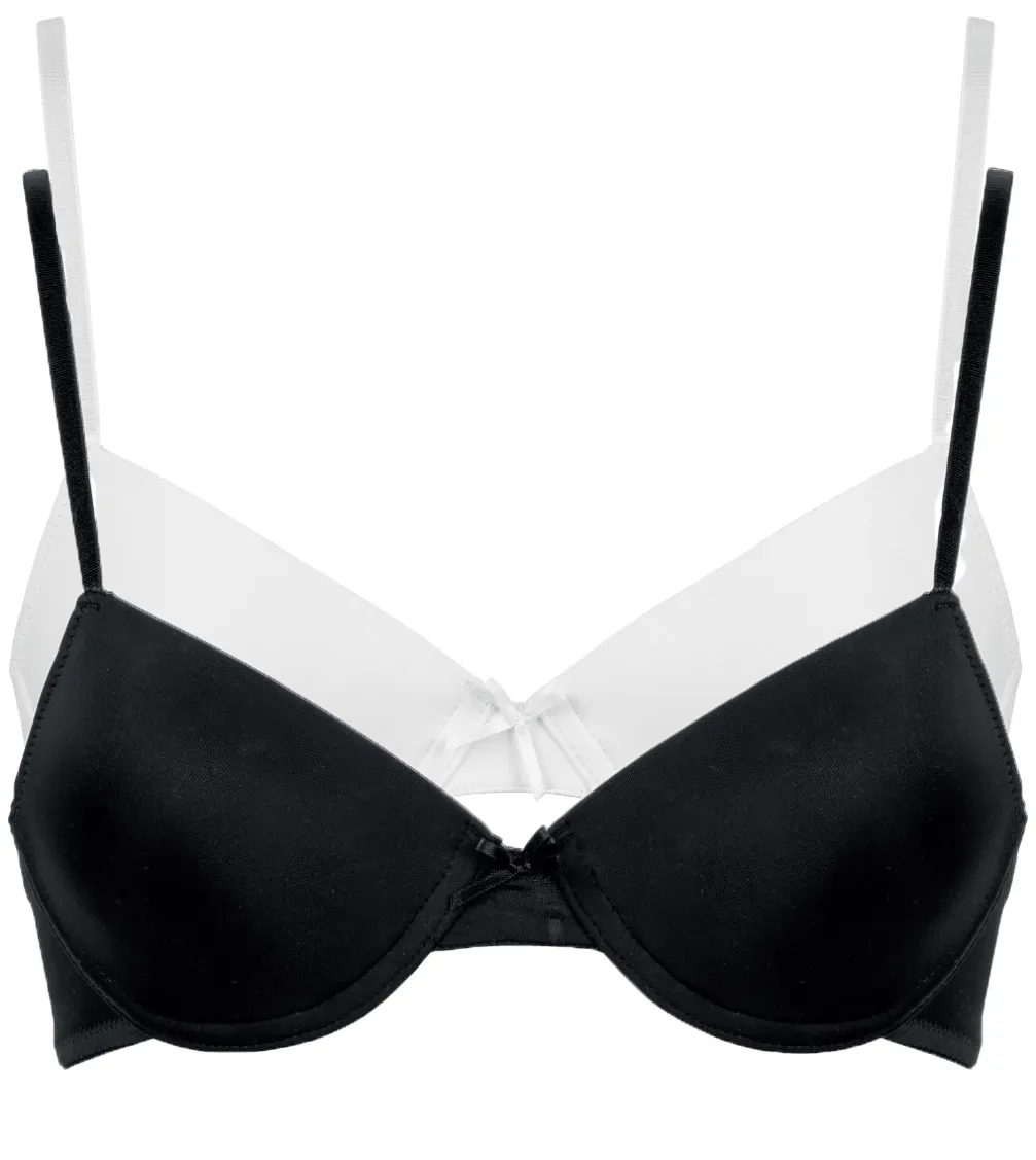 Lot De 2 Soutiens-gorge De Sport Fille – Taille M, Marque SO – Noir Et Blanc
