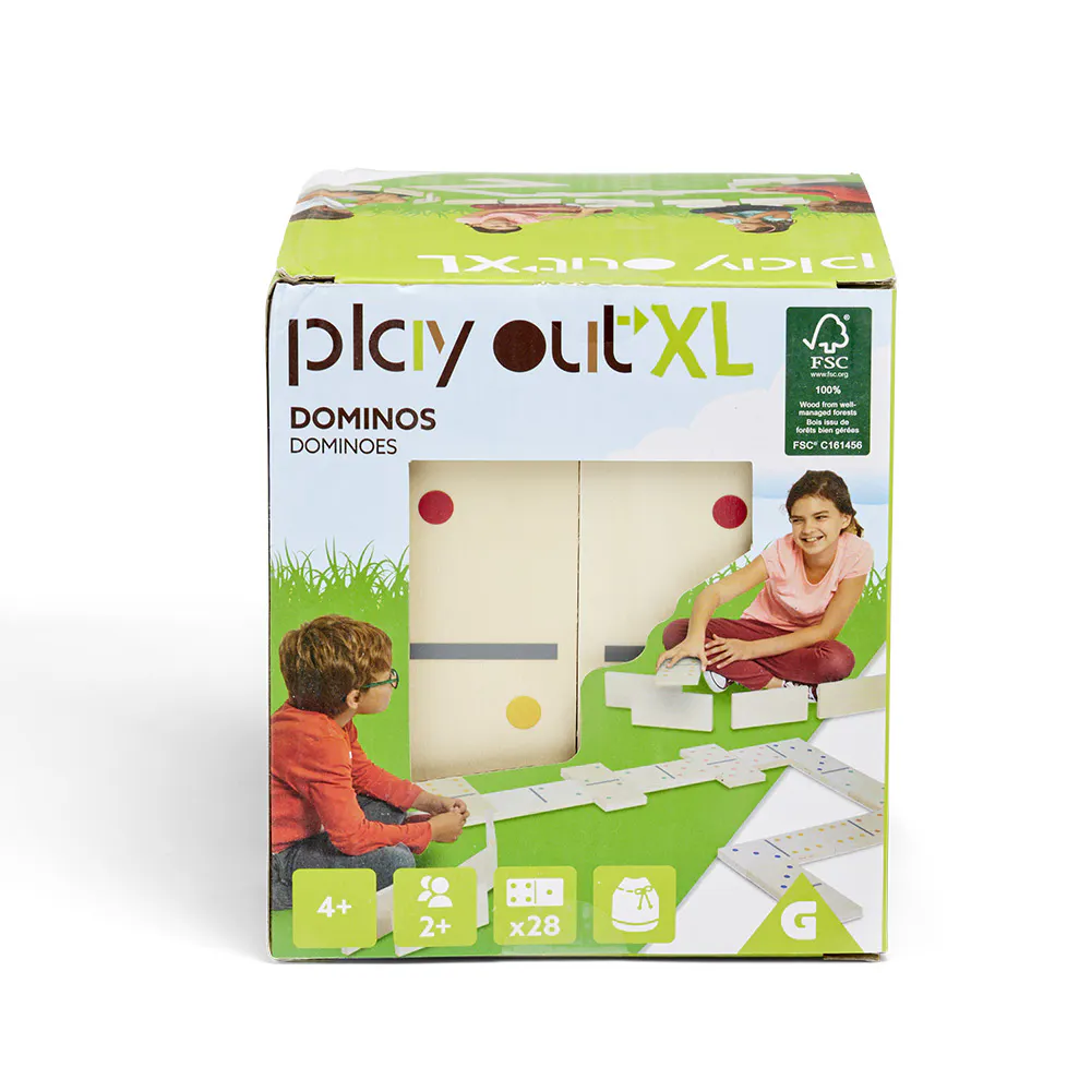 Jeu Extérieur Famille Dominos Géants En Bois - Jeu De Jardin Et Intérieur - 28 Pièces Avec Sac De Rangement Jeu De Domino En Bois