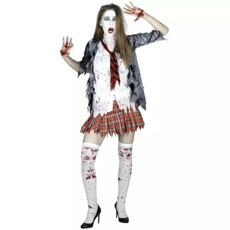 Altaar wraak Kom langs om het te weten Halloween Kostuum Schoolmeisje Volwassenen Maat L