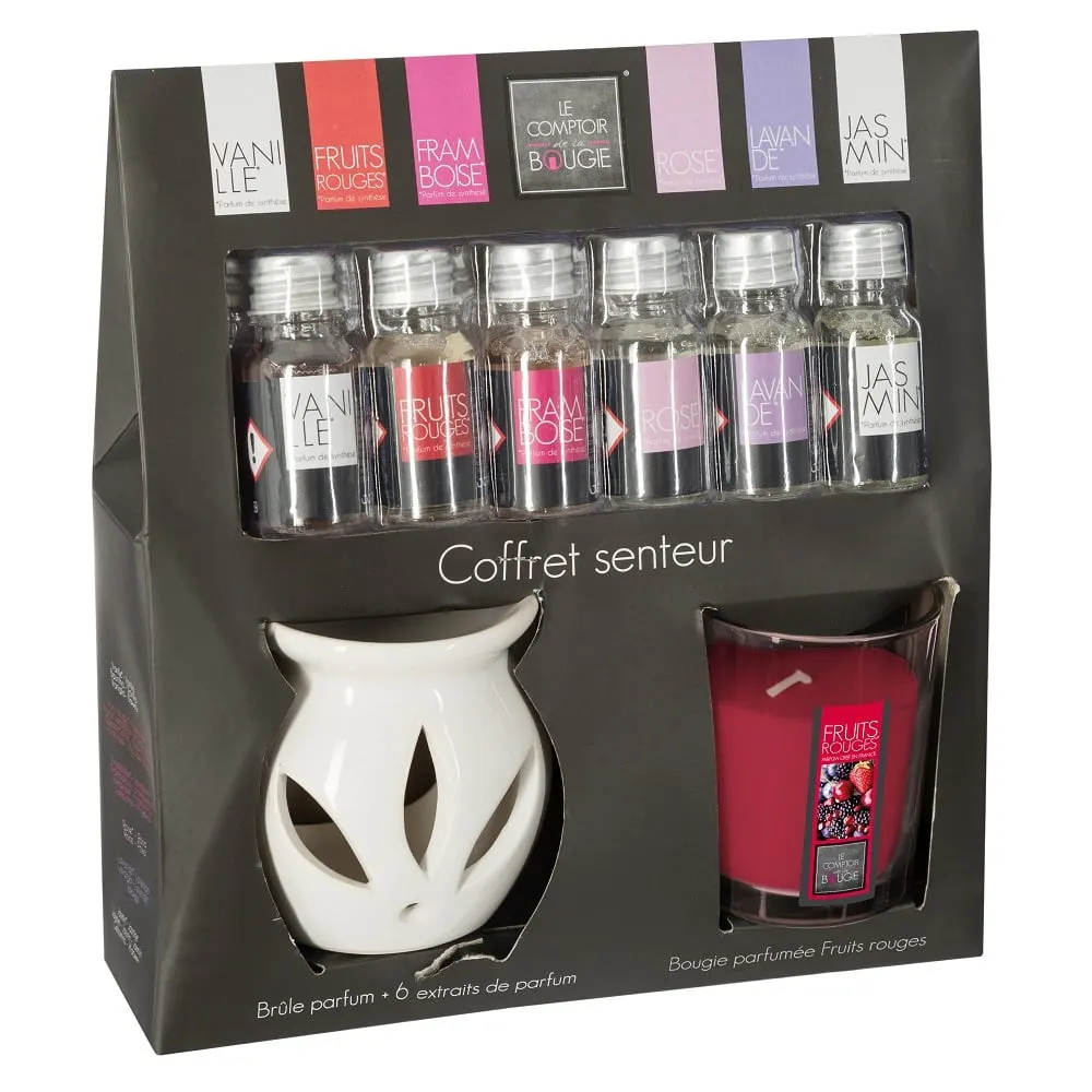 Bougie parfumée dans verre senteur fruits rouges
