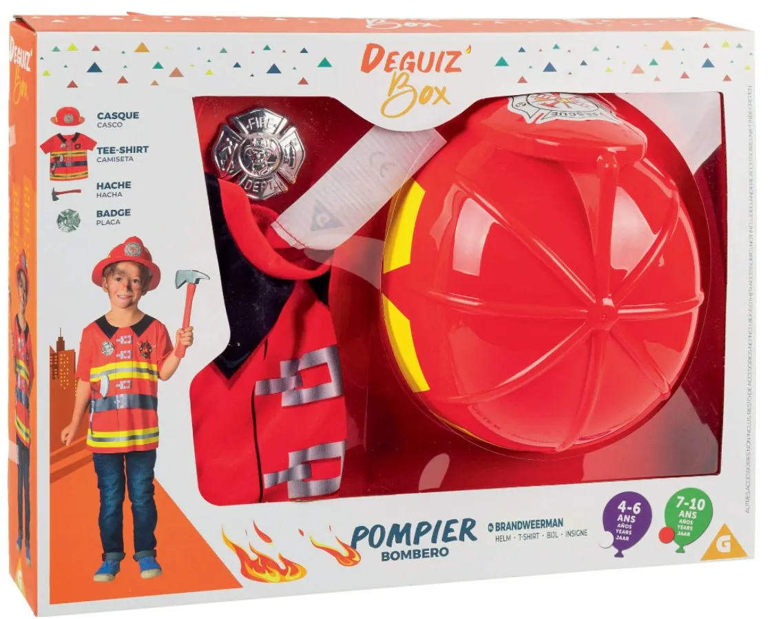 Casque de pompier FIESTAS GUIRCA - Rouge - Accessoire de déguisement Casque de pompier FIESTAS GUIRCA - Rouge - Accessoire de déguisement