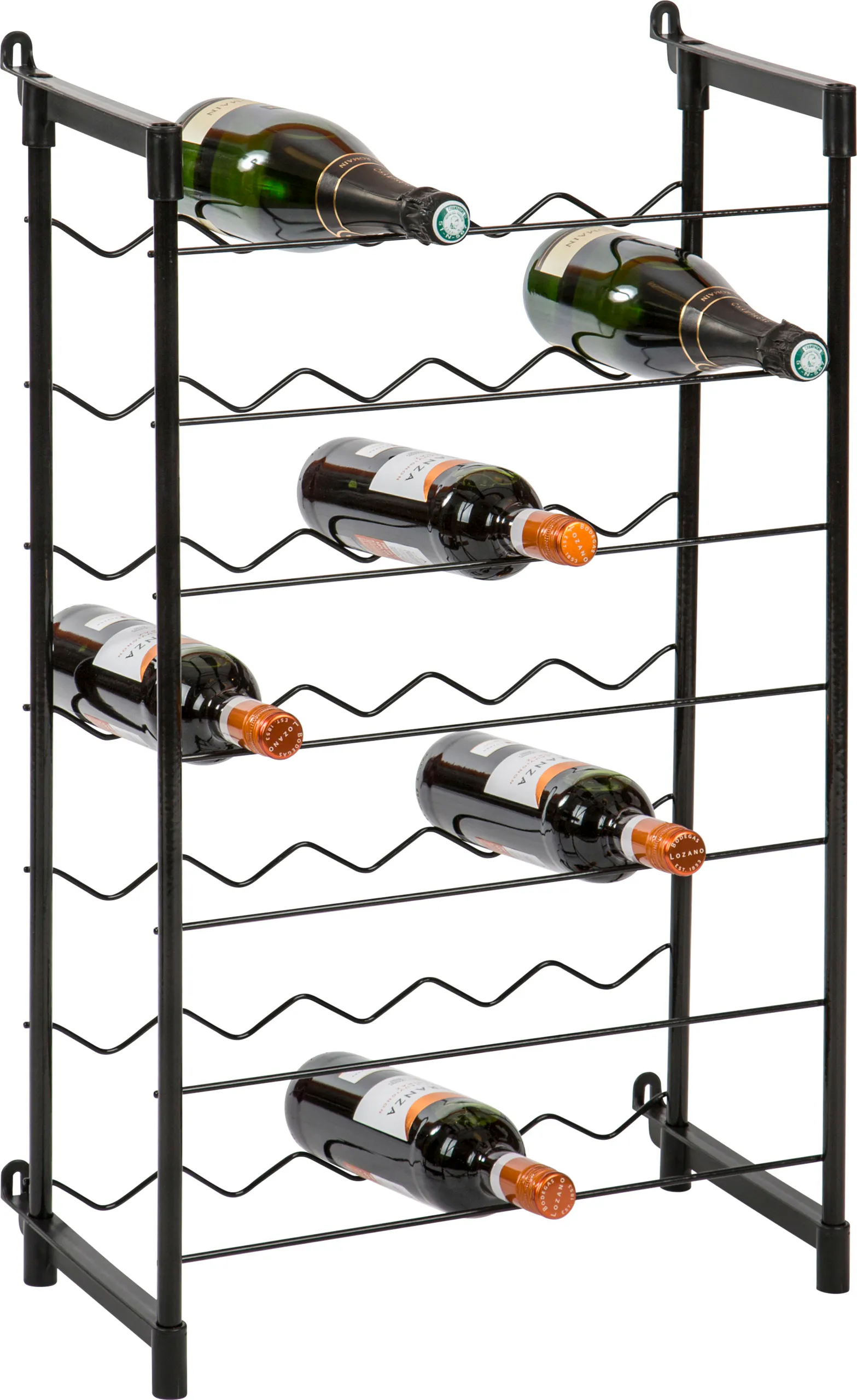Relaxdays Porte-Bouteille en Bois, avec décapsuleur, 6 Bouteilles