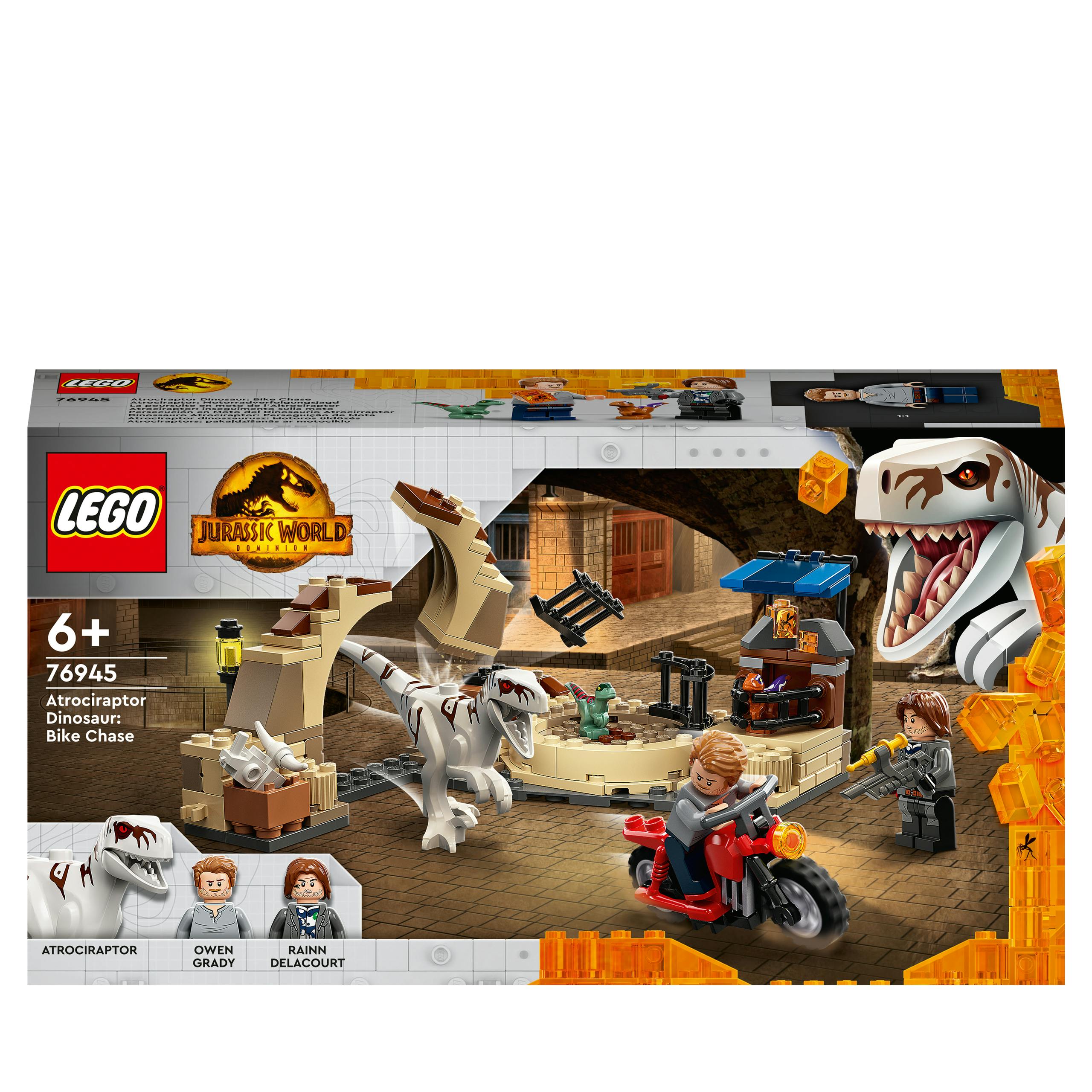 voelen censuur Bemiddelaar LEGO Jurassic World Atrociraptor Dinosaurus Motorachtervolging (76945)
