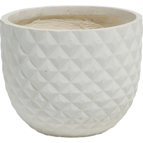 Pot Fibre D'argile 24 Cm Ivoire