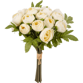Bouquet 18 Mini Camélias artificiels
