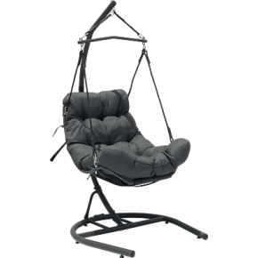 Chaise Suspendue + Coussin Anthracite 