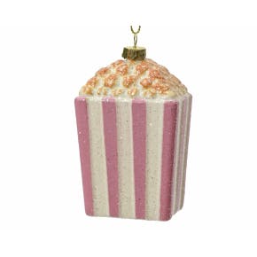 Kersthanger Popcorn 9 Cm - Roze