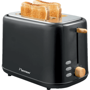 Bestron Grille-pain Toaster Bois/noir Ato850bw 