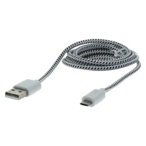 Q-link Câble Usb - Micro Usb 1m Noir/blanc
