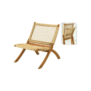 Chaise Pliante En Acacia Naturel 78x63x73cm