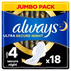 Always Ultra Secure Nacht Jumbo Verpakking