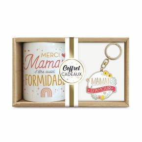 Coffret Cadeau Mug Avec Porte-clés "maman D'amour"