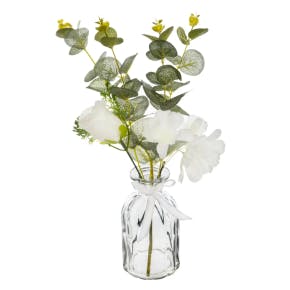 Composition Florale Eucalyptus Dans Un Vase En Verre