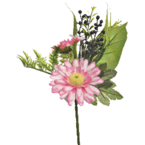 Bouquet De Gerberas Artificiels Rose H.39cm