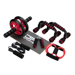 Df Sports Pack 7-en-1 Accessoires Fitness Rouge Et Noir