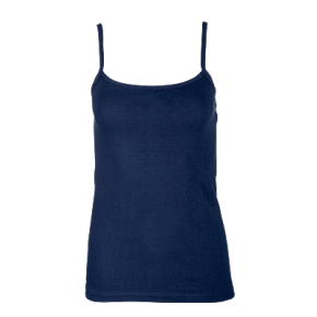 T-shirt Fines Bretelles Marine Femme