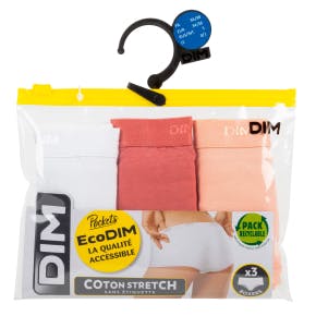 Dim Pockets Pack 3 Boxershorts Wit/roze/koraal