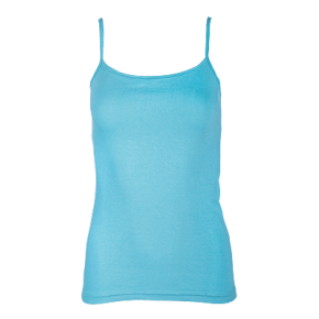 T-shirt Fines Bretelles Turquoise Femme