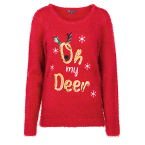 Pull De Noël Dame Oh My Deer
