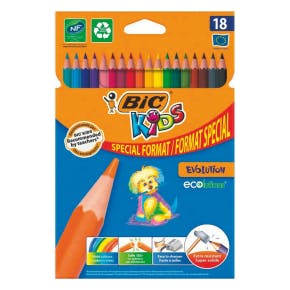 Set De 18 Crayons De Couleur Evolution Bic Kids