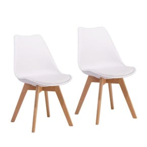 Chaise Scandinave Blanche Kelly X2