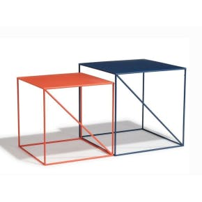 Table Basse Chad 45x45x45 Bleu/orange