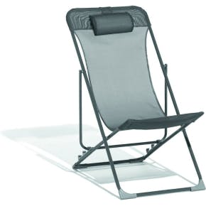 Metalen Verstelbare Strandstoel In 3 Posities - Grijs