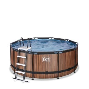 Exit Frame Pool ø360x122cm (12v Zandfilter) – Timber Style