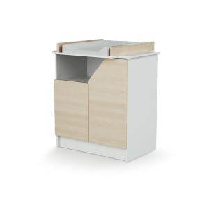 Commode 79 X 65,5 X 94 Cm Hout - Wit / Beige