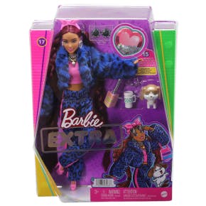 Poupée Barbie Extra Avec Survêtement Léopard Bleu