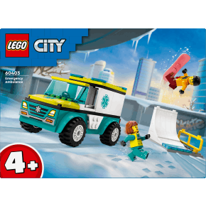 Lego City L’ambulance De Secours Et Le Snowboardeur (60403)