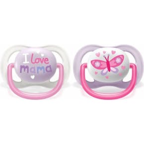 Philips Avent - I Love Maman - Sucette Ultra Air - 0 Mois - 2 Pièces