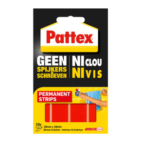Pattex Geen Spijkers Geen Schroeven 10 Permanente Strips