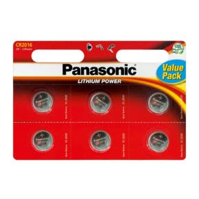 6 Piles Panasonic Cr2016