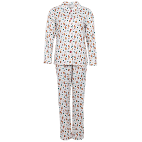 Pyjama Flanelle Blanc Noël Femme