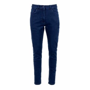 Basic Blauwe Slim Jeans Voor Dames