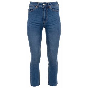 Blauwe Cropped Flare Jeans Voor Dames