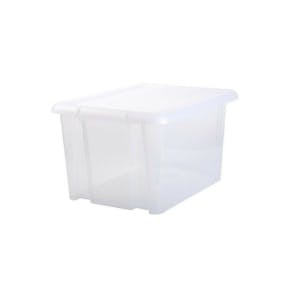 Box Plastique Transparent 80l + Couvercle