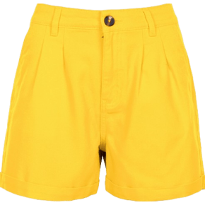 ôdrey Women's Yellow Pinstripe Shorts