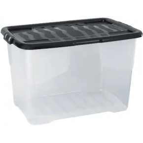 Opbergbox Met Deksel Transparant 65 Liter