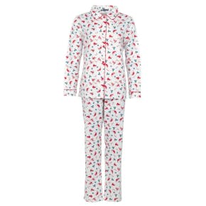 Pyjama De Noël Dame Flanelle Blanc