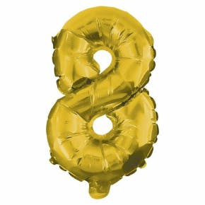 Ballon Nummer 8 Goud